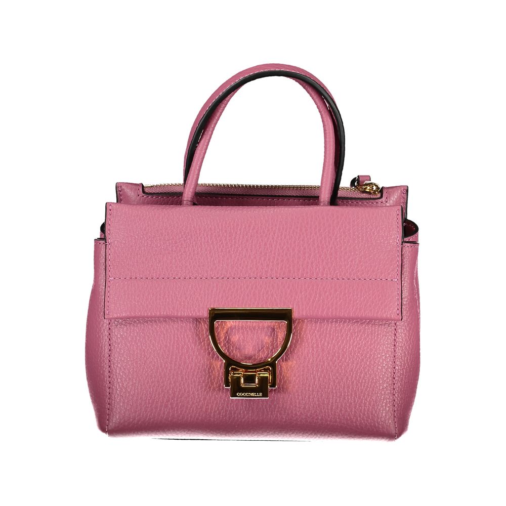 Bolso de mano de piel rosa Coccinelle