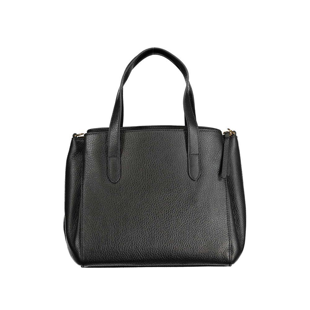 Bolso de mano de piel negra Coccinelle