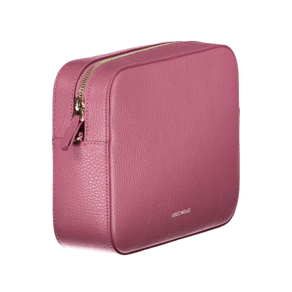 Bolso de mano de piel rosa Coccinelle