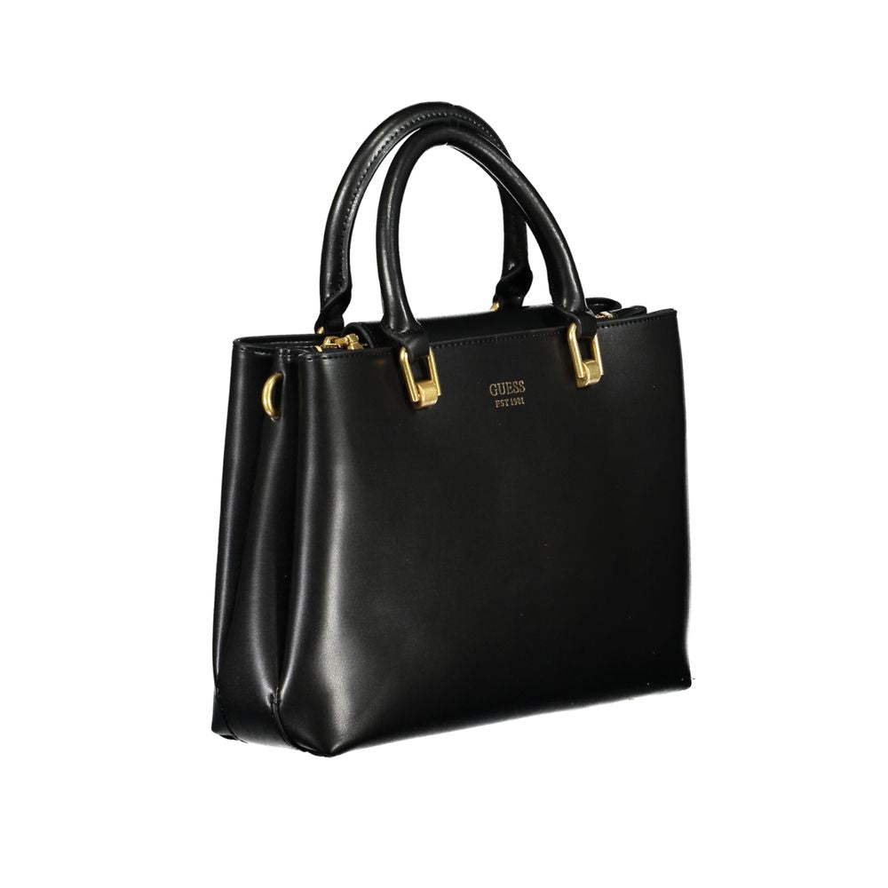 Bolso de mano de polietileno negro Guess Jeans