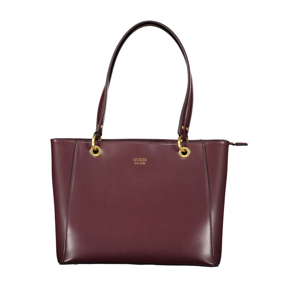 Bolso de mano morado de polietileno Guess Jeans