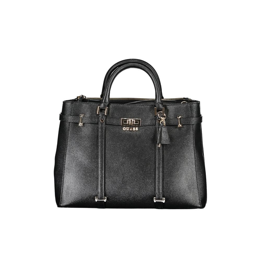 Bolso de mano de polietileno negro Guess Jeans