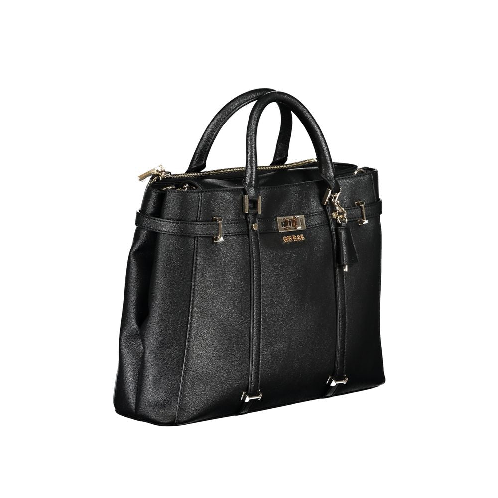 Bolso de mano de polietileno negro Guess Jeans