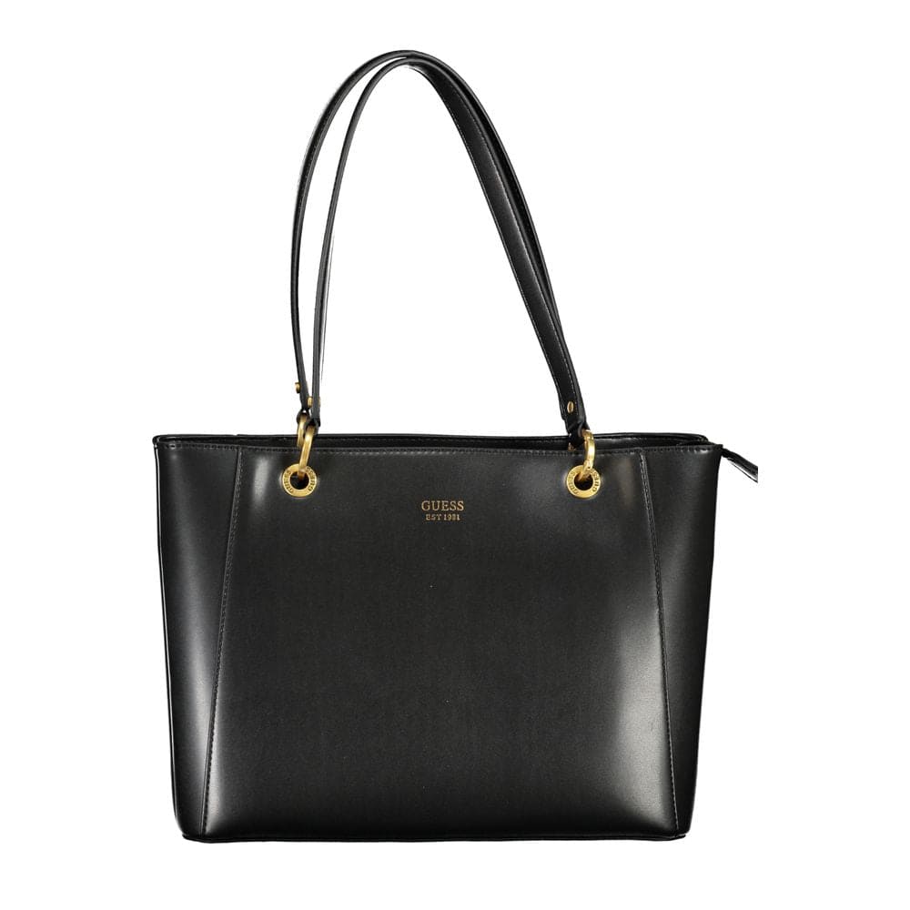 Bolso de mano de polietileno negro Guess Jeans