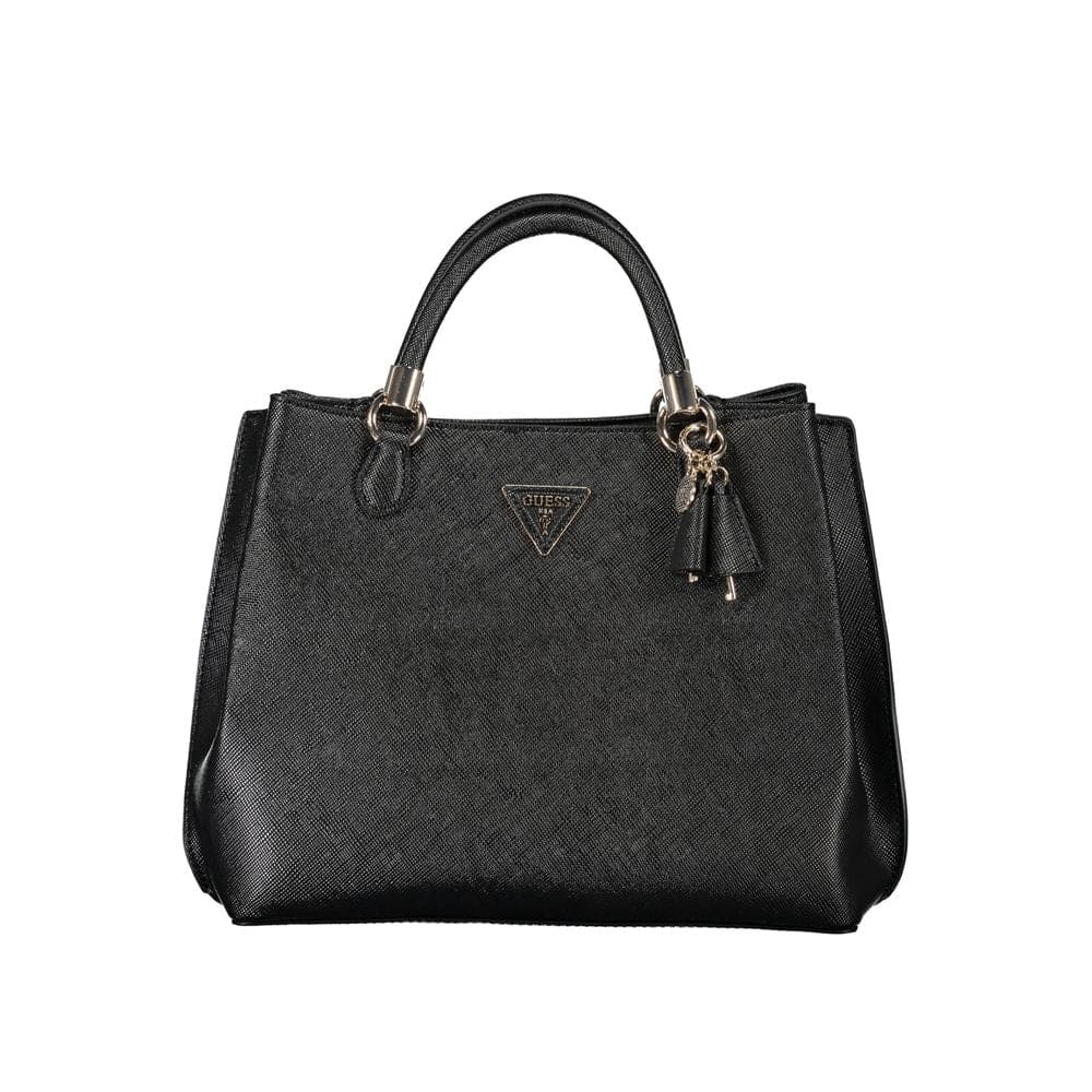 Bolso de mano de polietileno negro Guess Jeans