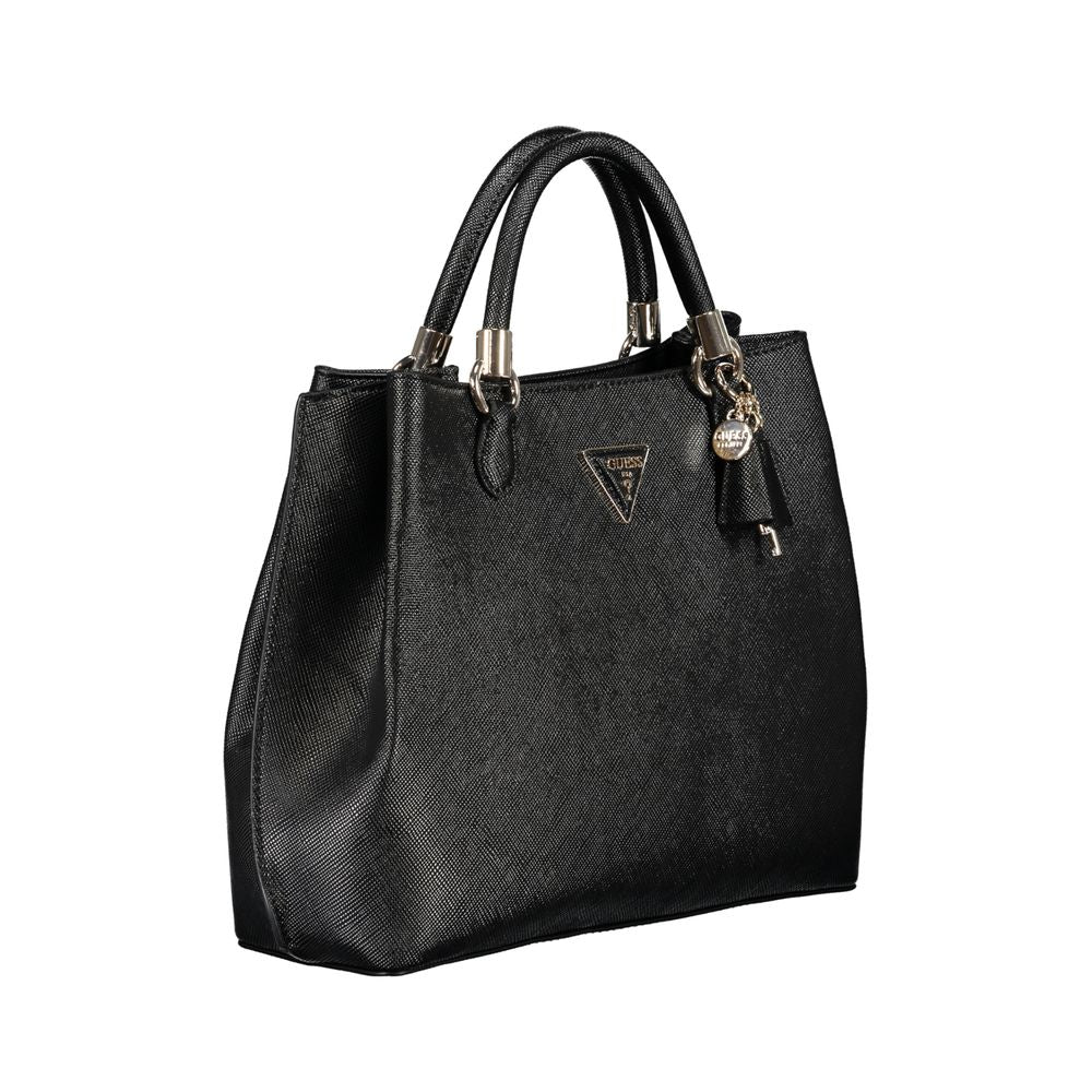 Bolso de mano de polietileno negro Guess Jeans