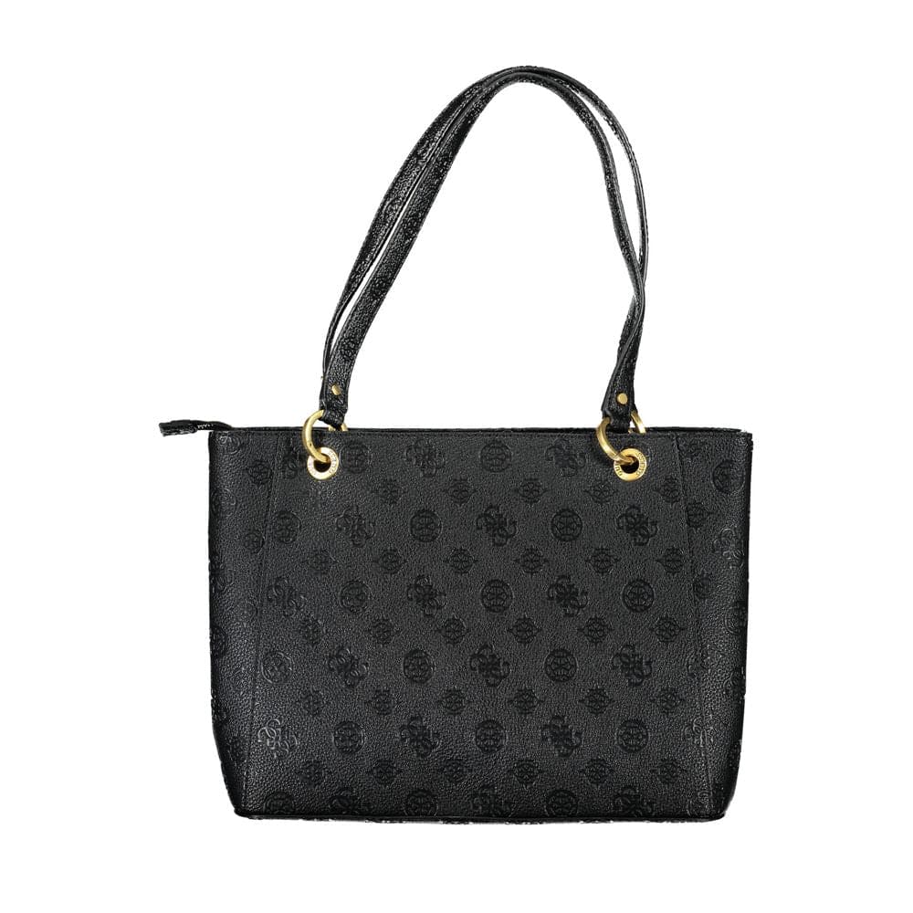 Bolso de mano de polietileno negro Guess Jeans