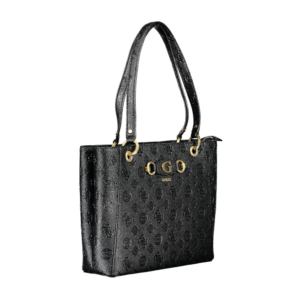 Bolso de mano de polietileno negro Guess Jeans