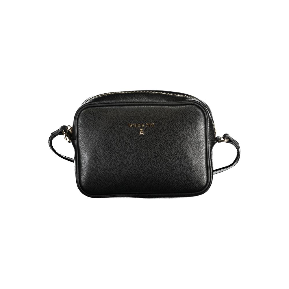 Bolso de mano de piel negra Patrizia Pepe