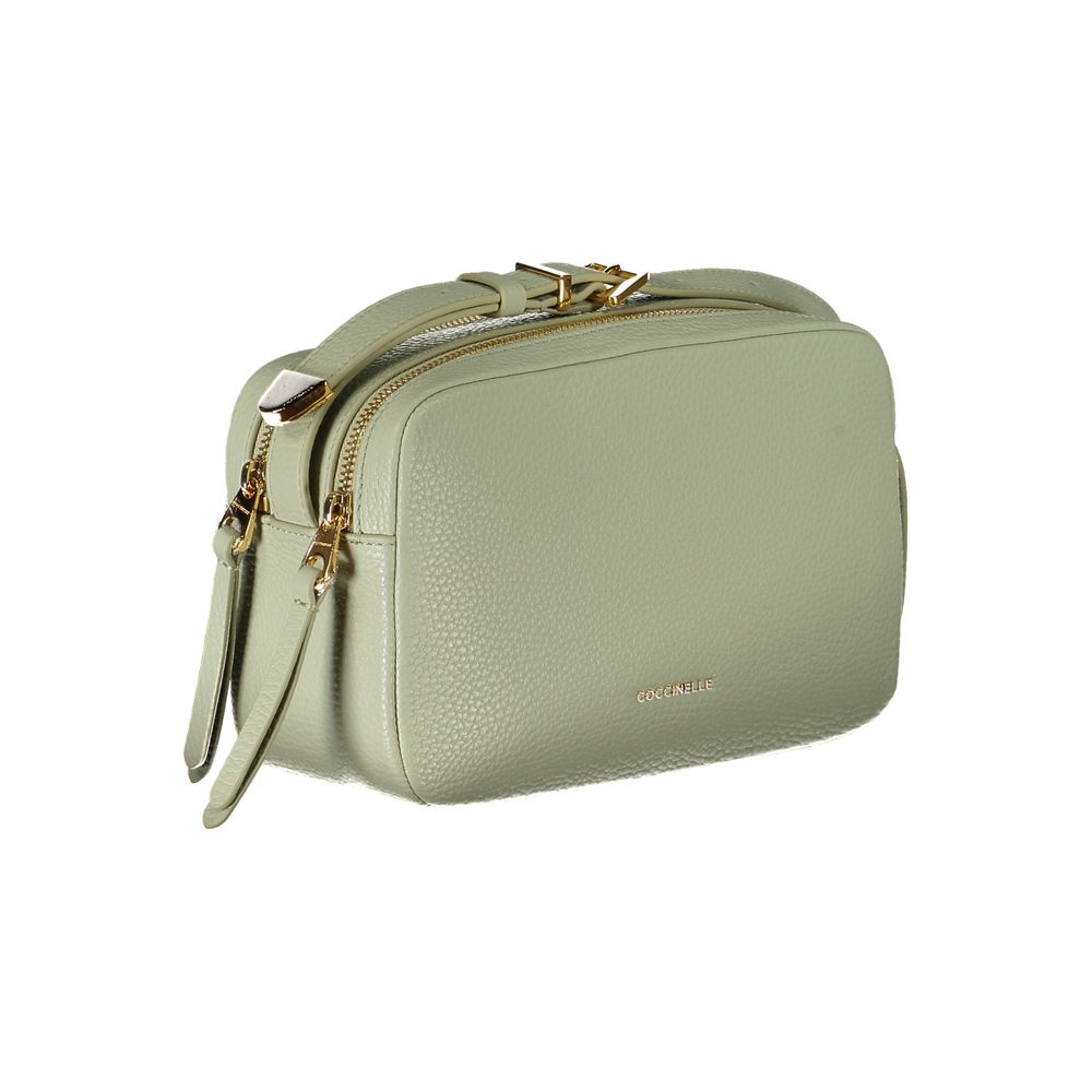 Bolso de mano de piel verde Coccinelle