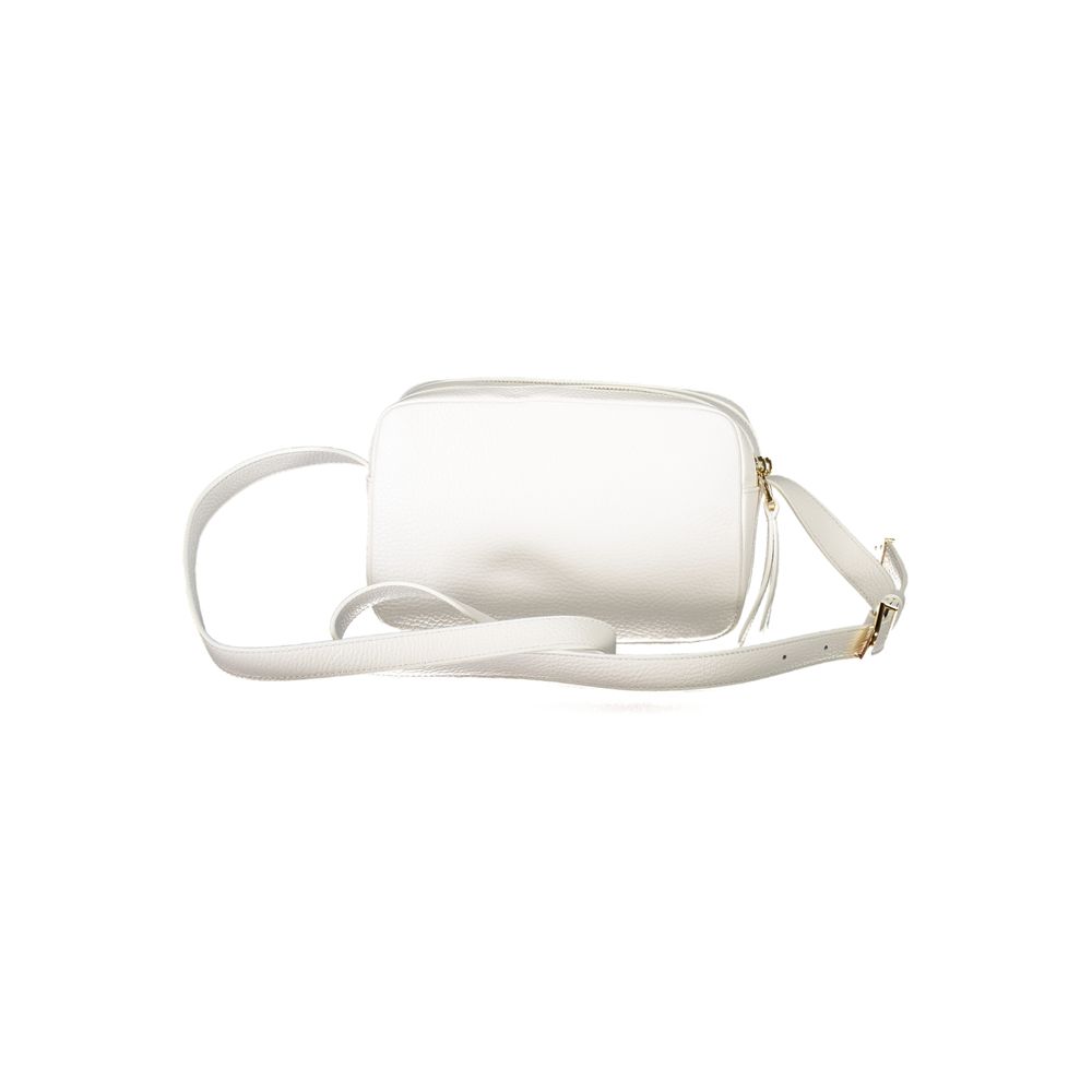 Bolso de mano de piel blanca Coccinelle