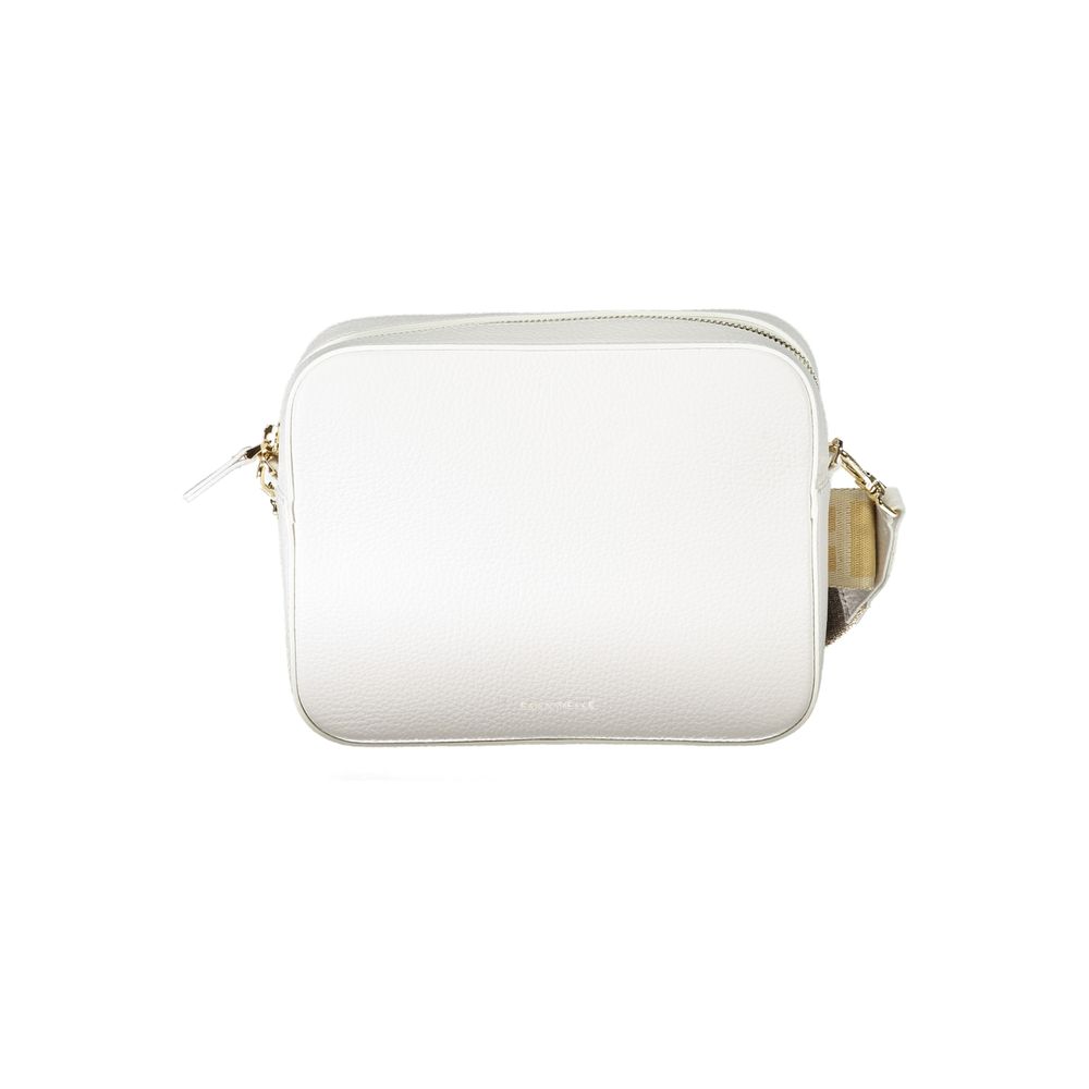 Bolso de mano de piel blanca Coccinelle