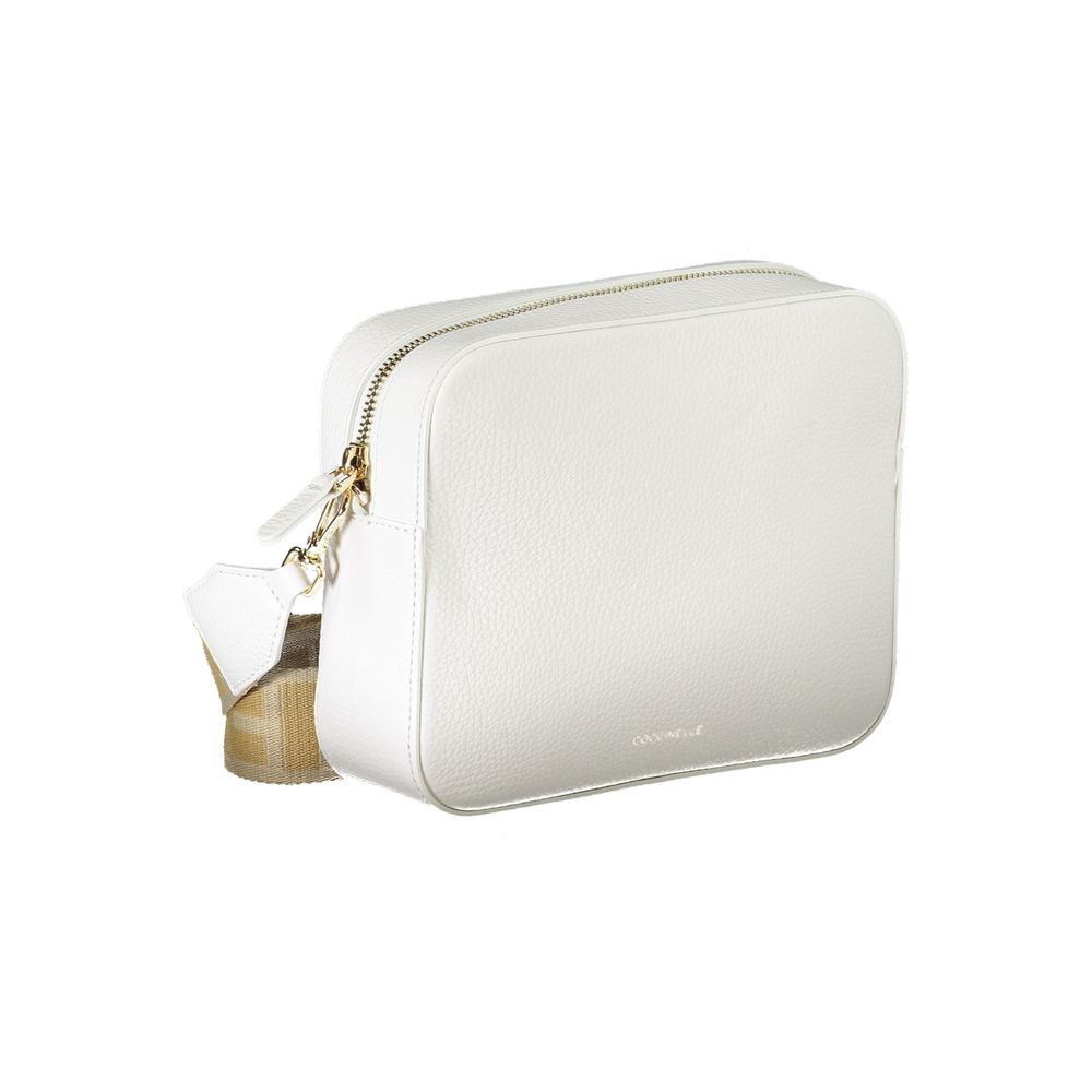 Bolso de mano de piel blanca Coccinelle