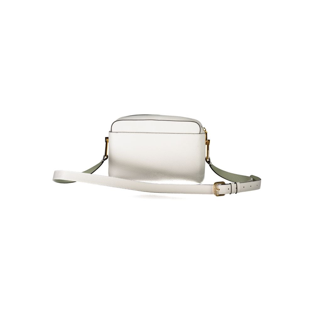 Bolso de mano de piel blanca Coccinelle