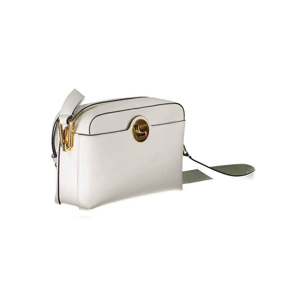 Bolso de mano de piel blanca Coccinelle