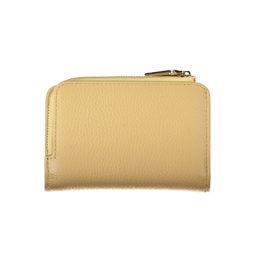 Cartera de piel beige Coccinelle