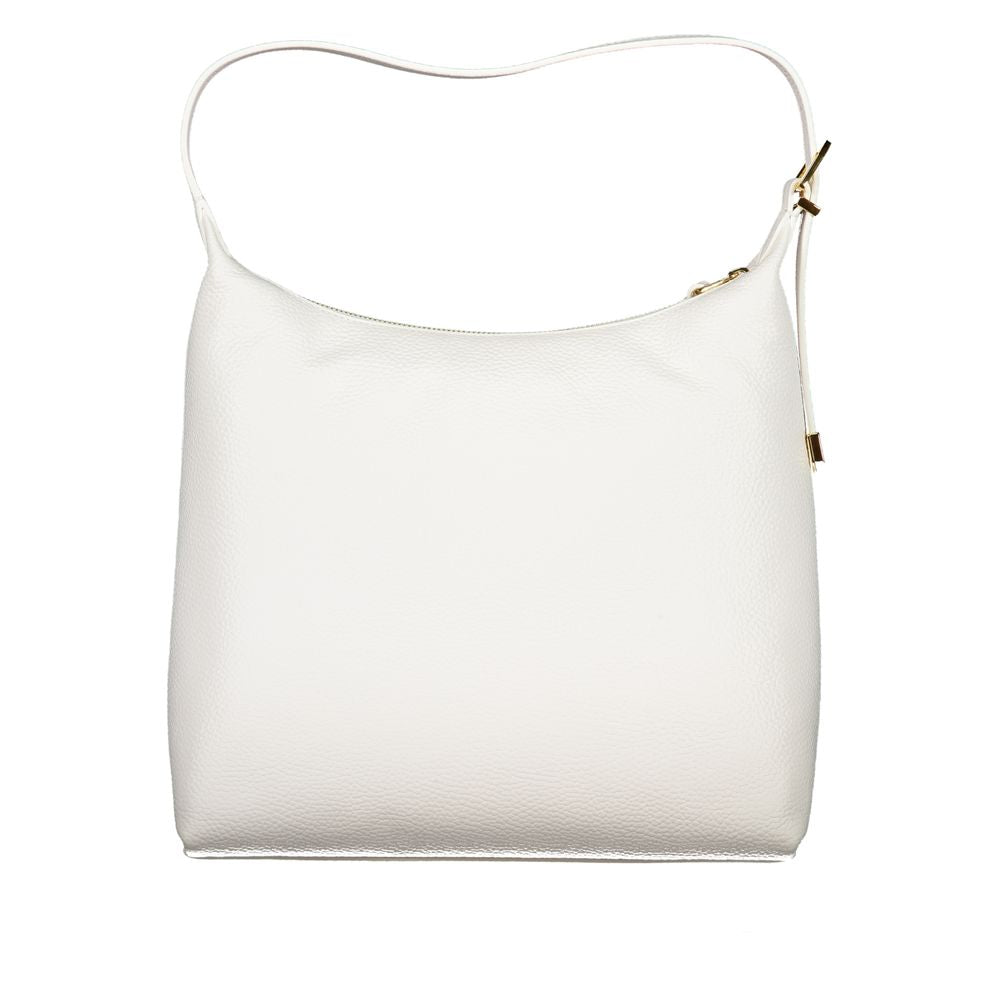 Bolso de mano de piel blanca Coccinelle