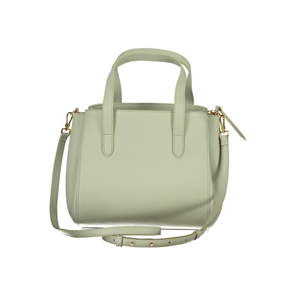 Bolso de mano de piel verde Coccinelle