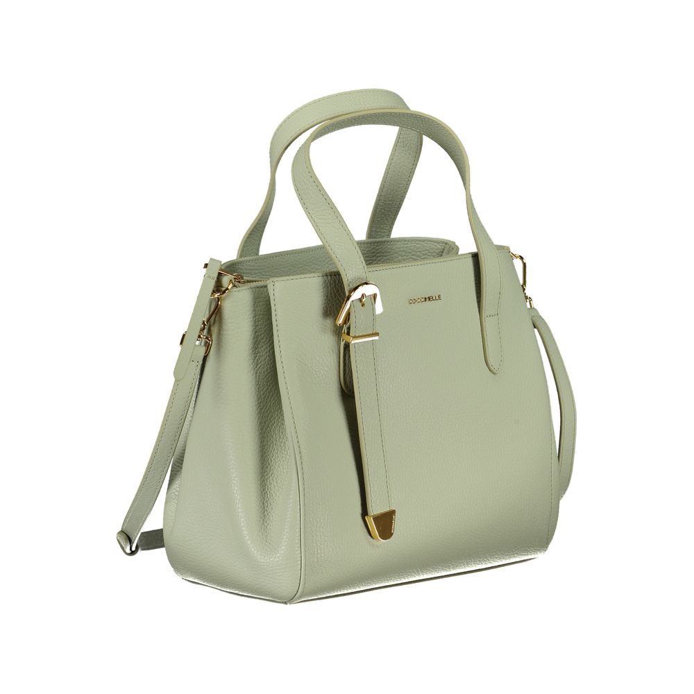 Bolso de mano de piel verde Coccinelle