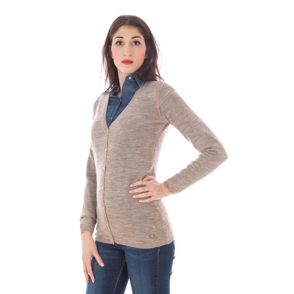 Pull en laine beige Fred Perry