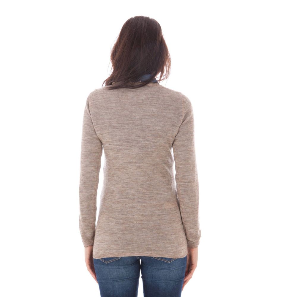 Pull en laine beige Fred Perry