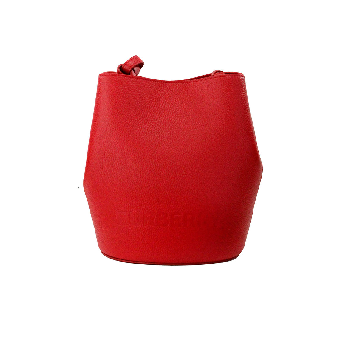 Bolso bandolera tipo cubo de piel granulada roja pequeña Lorne de Burberry