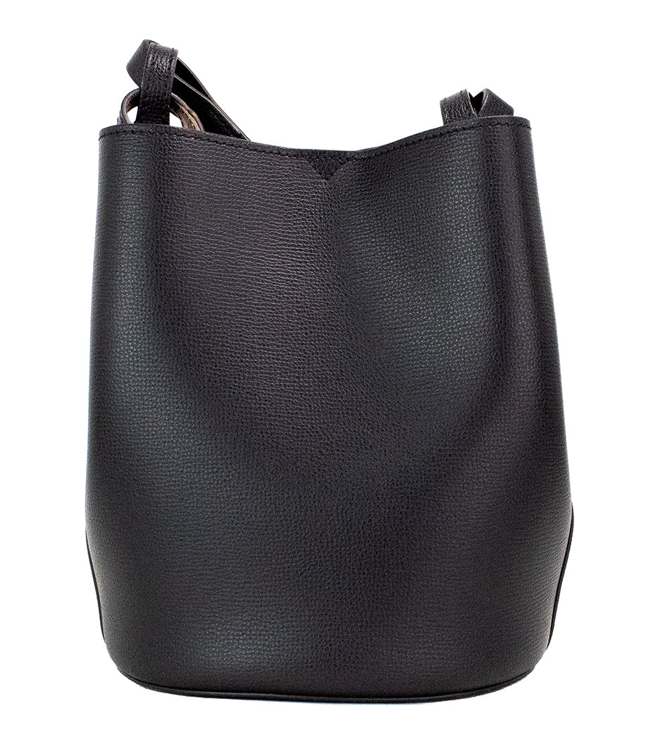 Bolso de mano tipo cubo Burberry Lorne pequeño de piel con cuadros Haymarket en color negro