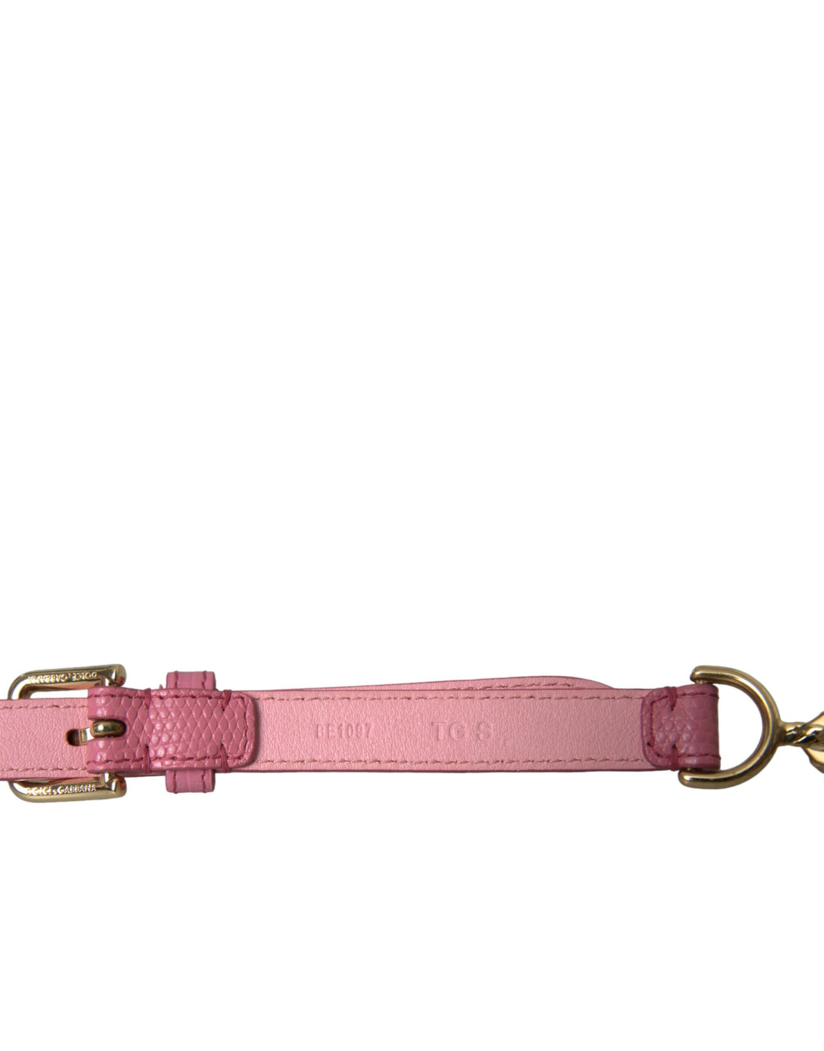 Ceinture en cuir rose ornée de cristaux Dolce &amp; Gabbana