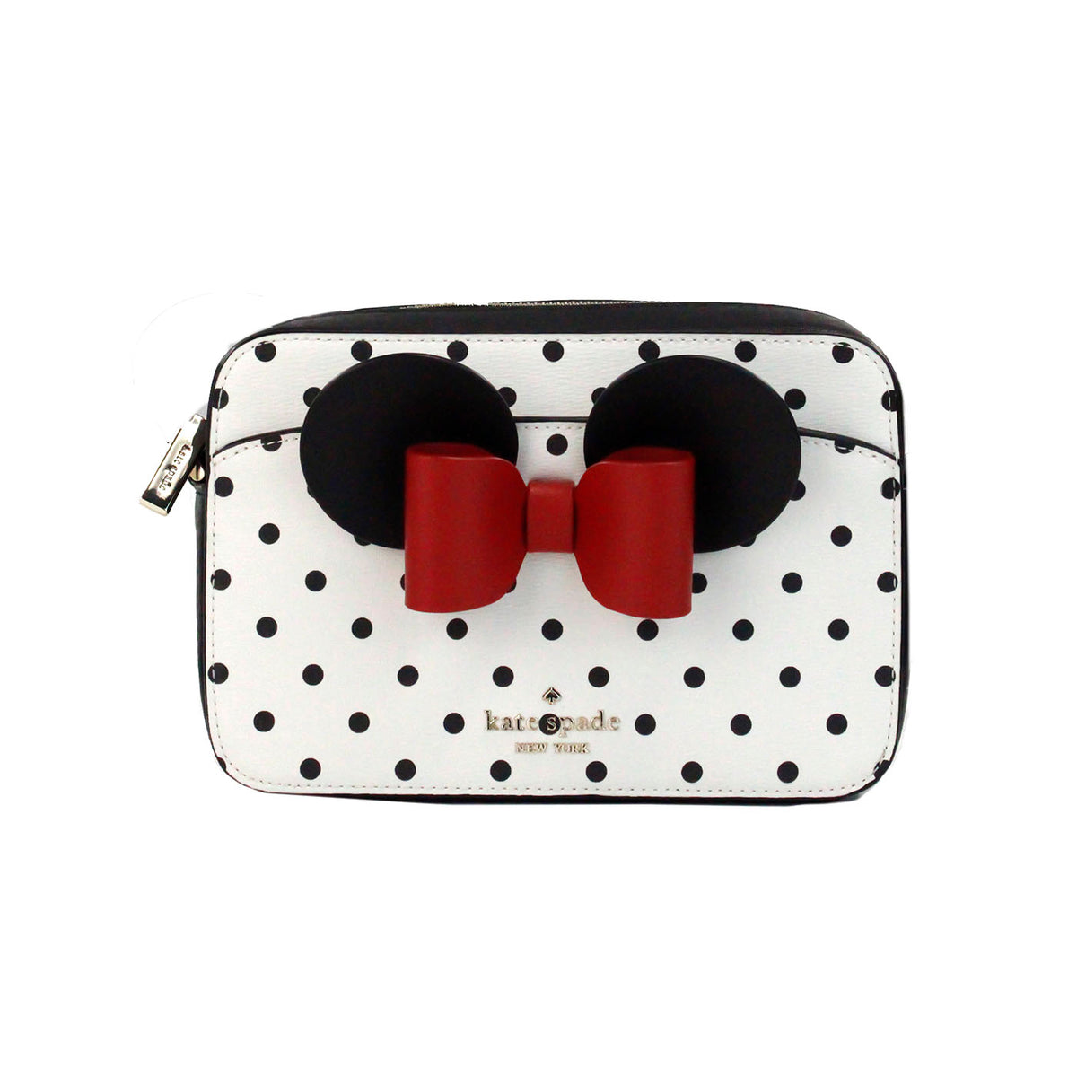 Bolso bandolera para cámara de PVC con estampado de lunares de Minnie Mouse de Kate Spade, Disney