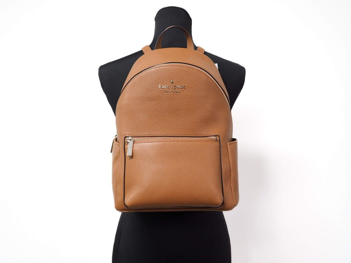 Sac à dos Kate Spade Leila Medium Warm Gingerbread en cuir grainé