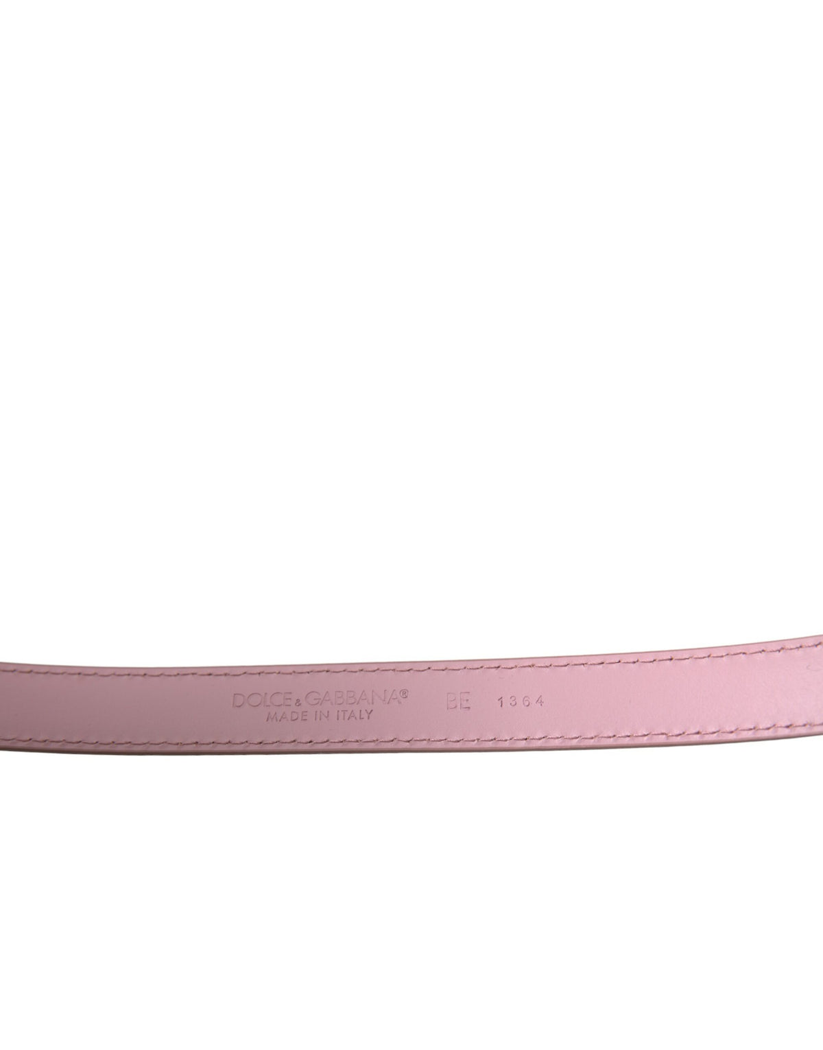 Ceinture Dolce &amp; Gabbana en cuir rose avec boucle carrée en métal doré