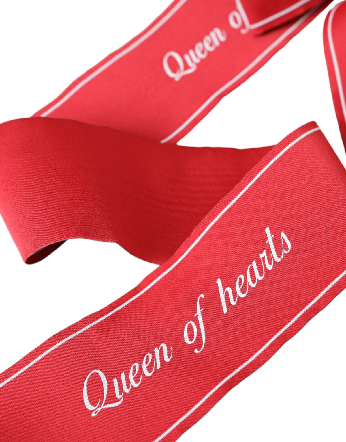 Ceinture Dolce &amp; Gabbana en polyester rouge QUEEN OF HEARTS