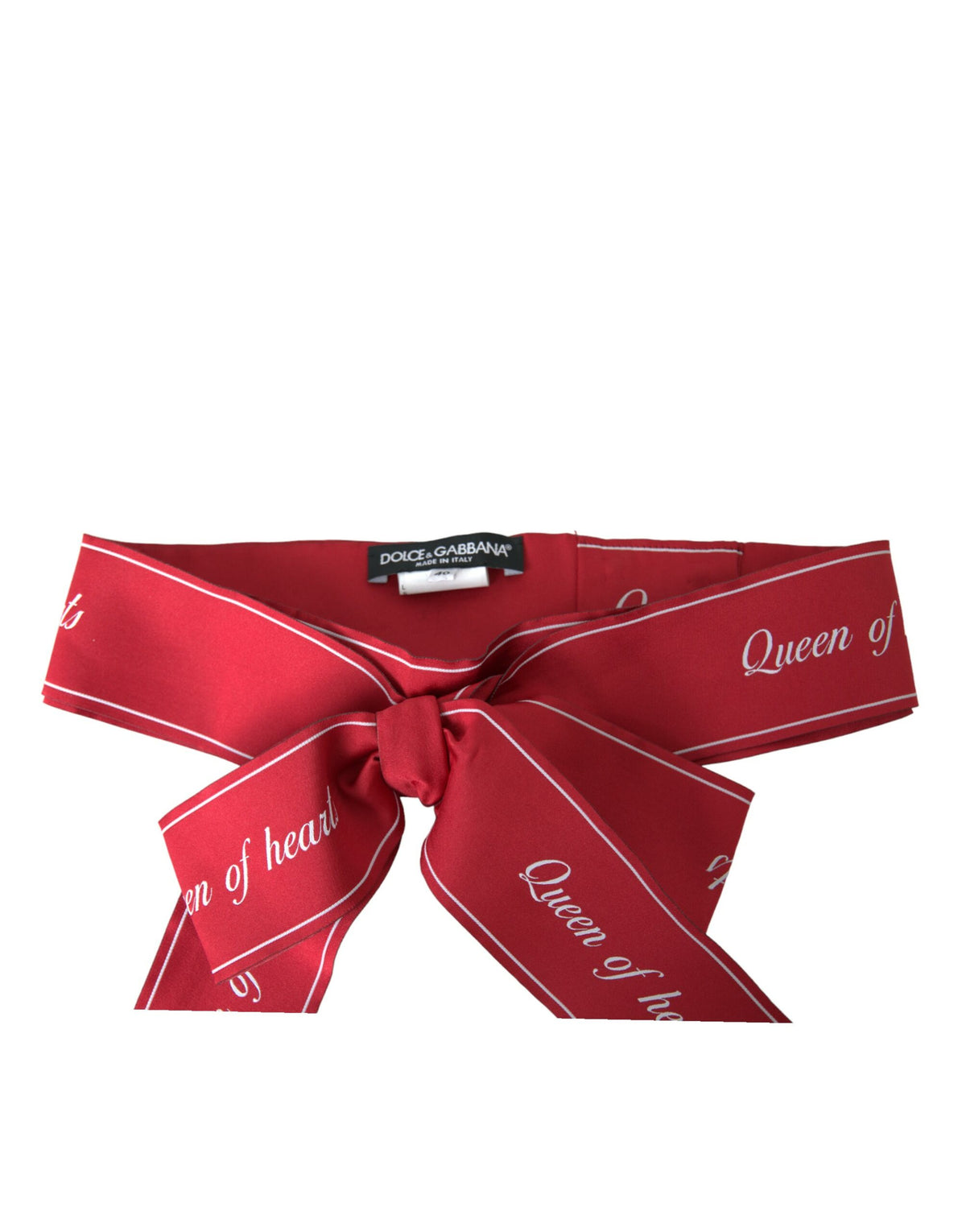 Ceinture Dolce &amp; Gabbana en polyester rouge QUEEN OF HEARTS