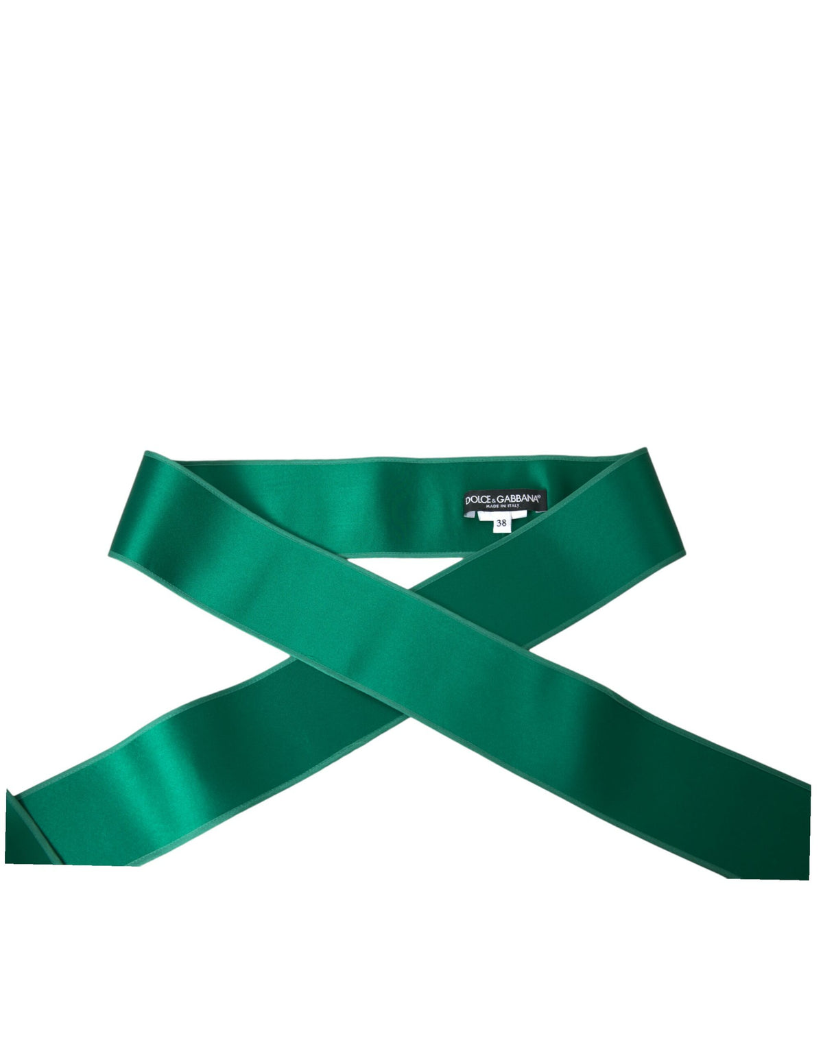 Ceinture en satin de soie vert Dolce &amp; Gabbana pour femme