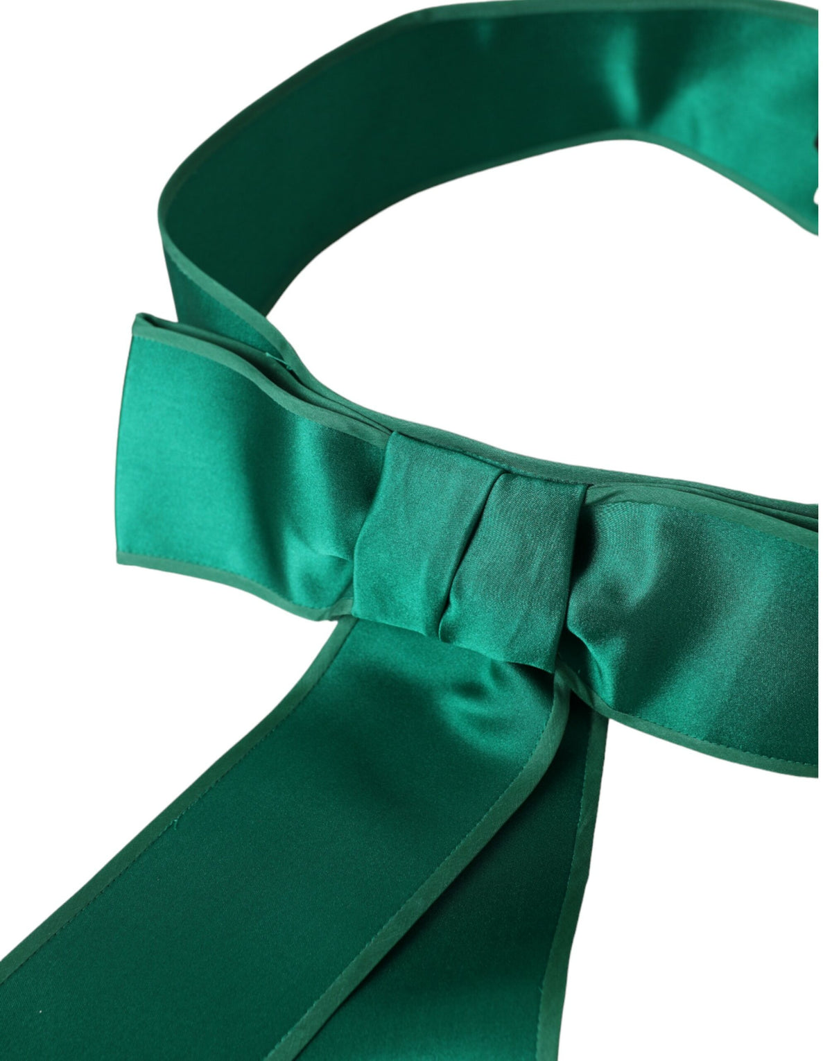 Ceinture en satin de soie vert Dolce &amp; Gabbana pour femme