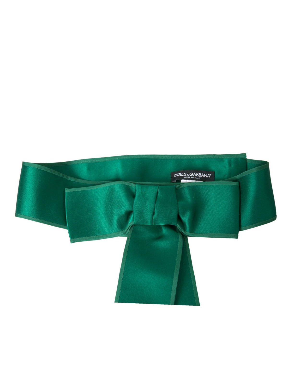 Ceinture en satin de soie vert Dolce &amp; Gabbana pour femme