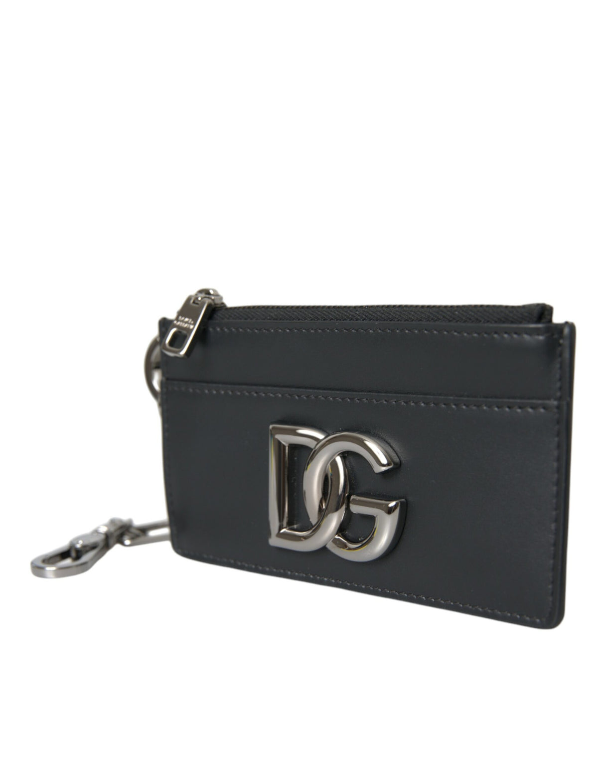 Cartera con tarjetero y logotipo DG de piel de becerro negra de Dolce &amp; Gabbana para hombre