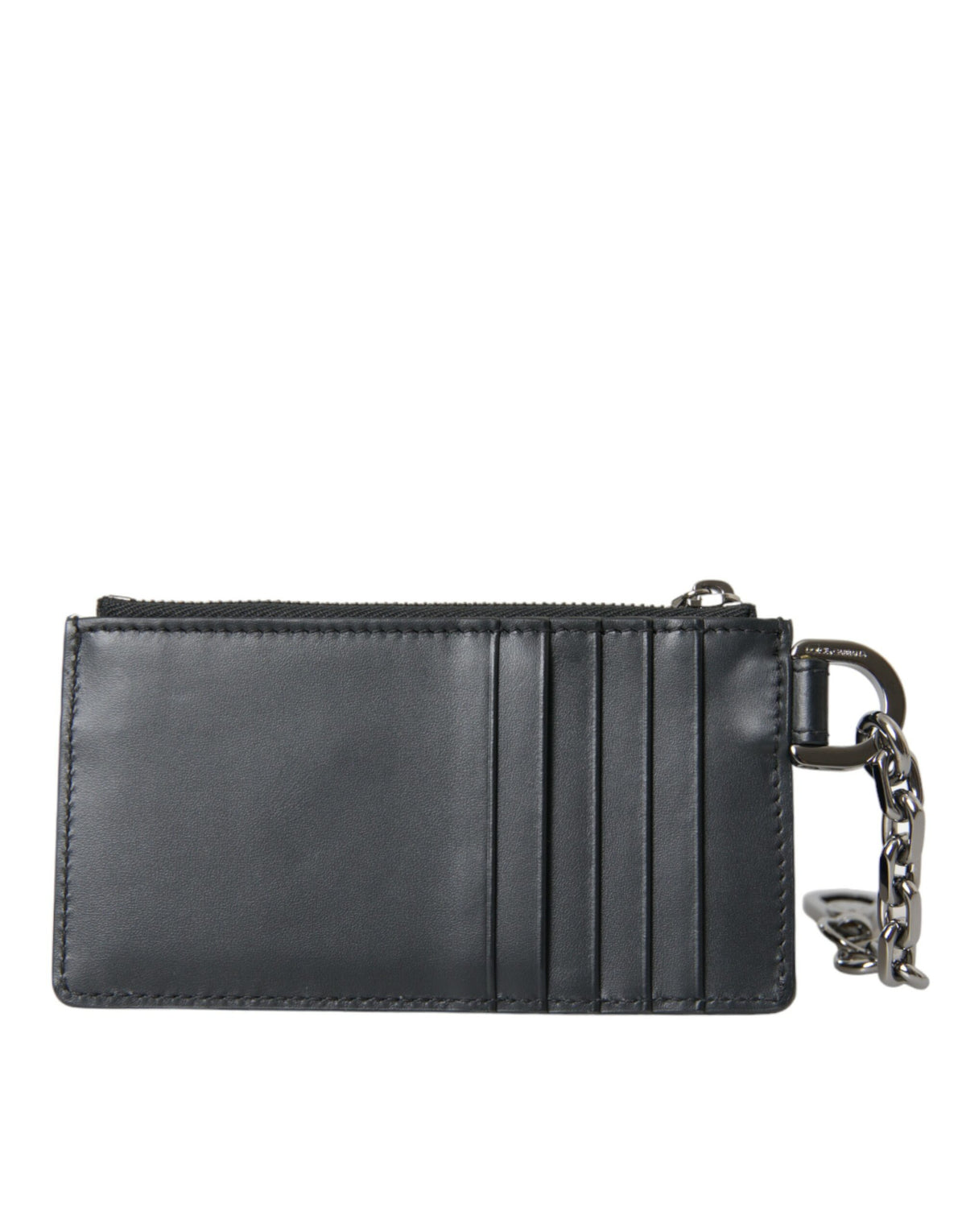 Cartera con tarjetero y logotipo DG de piel de becerro negra de Dolce &amp; Gabbana para hombre