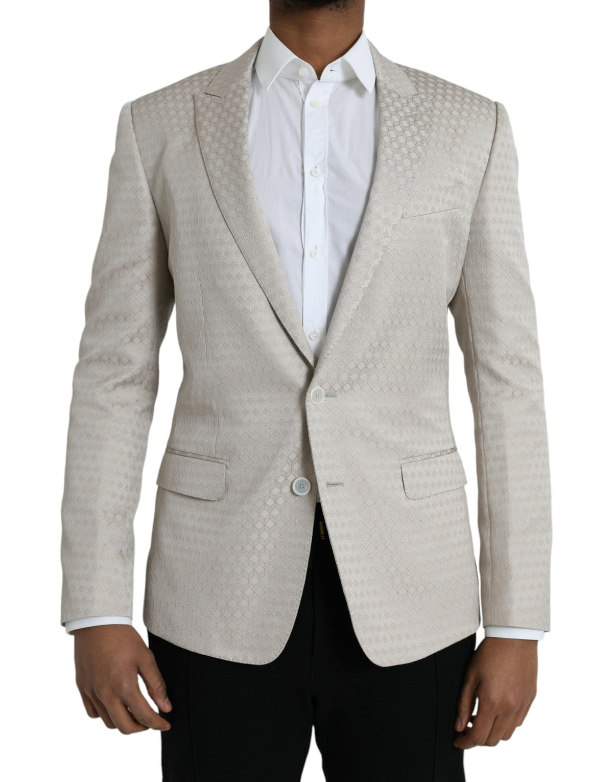 Blazer à boutonnage simple beige MARTINI de Dolce &amp; Gabbana