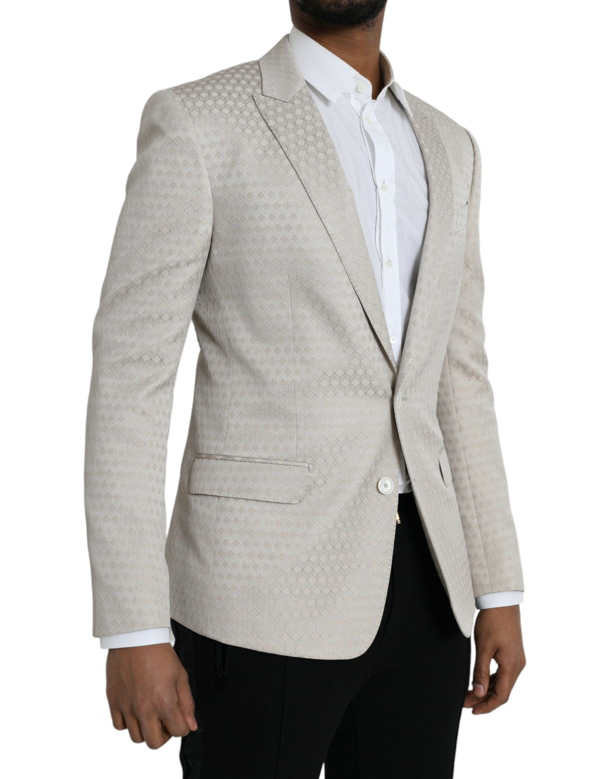 Blazer à boutonnage simple beige MARTINI de Dolce &amp; Gabbana