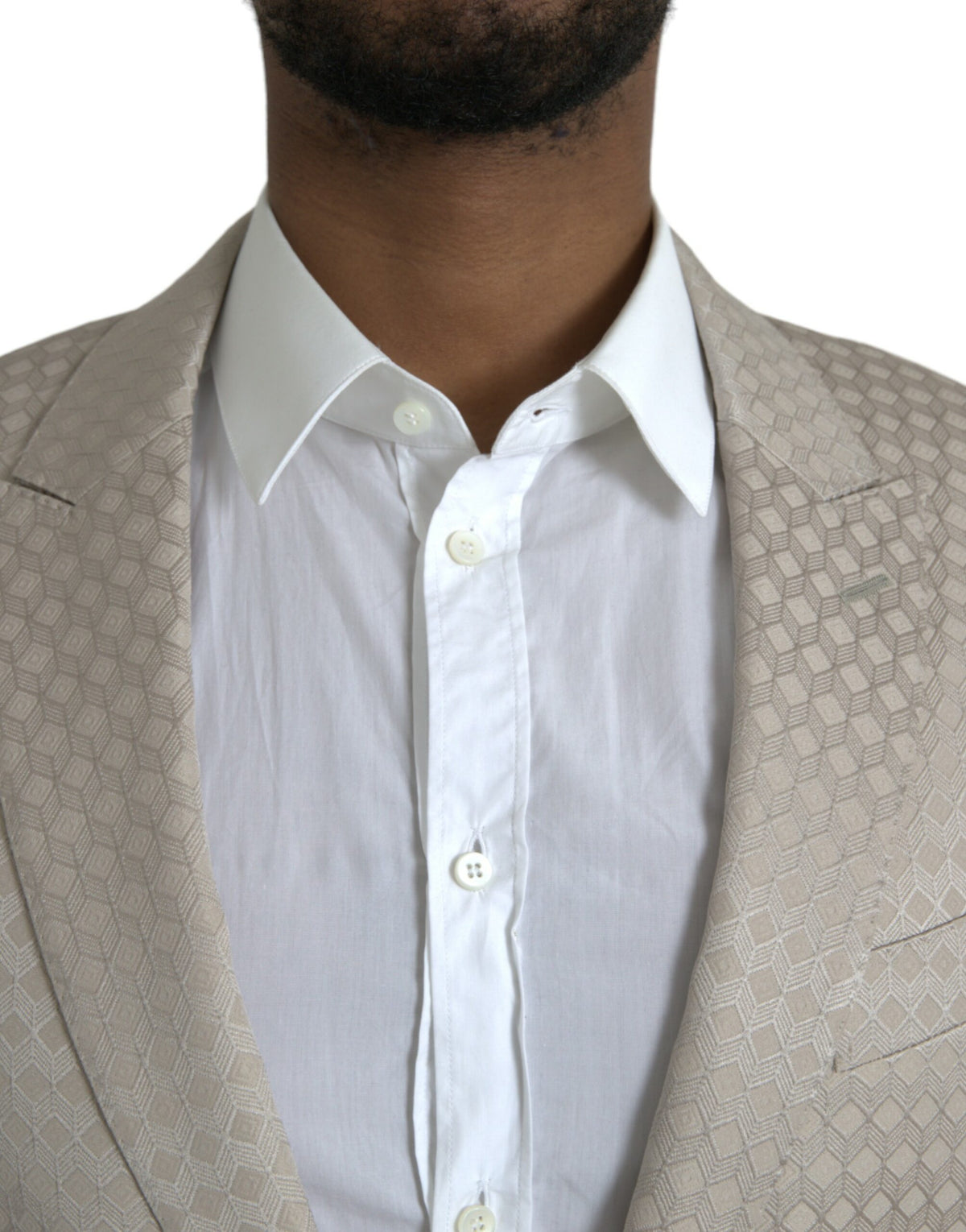 Blazer à boutonnage simple beige MARTINI de Dolce &amp; Gabbana