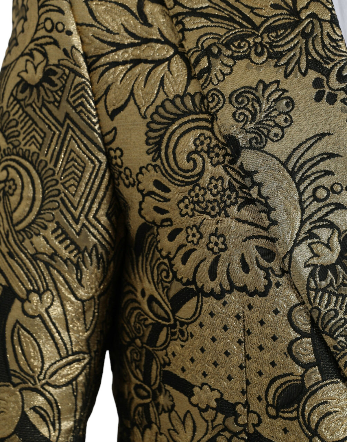 Blazer de botonadura sencilla con diseño en jacquard SICILIA dorado de Dolce &amp; Gabbana