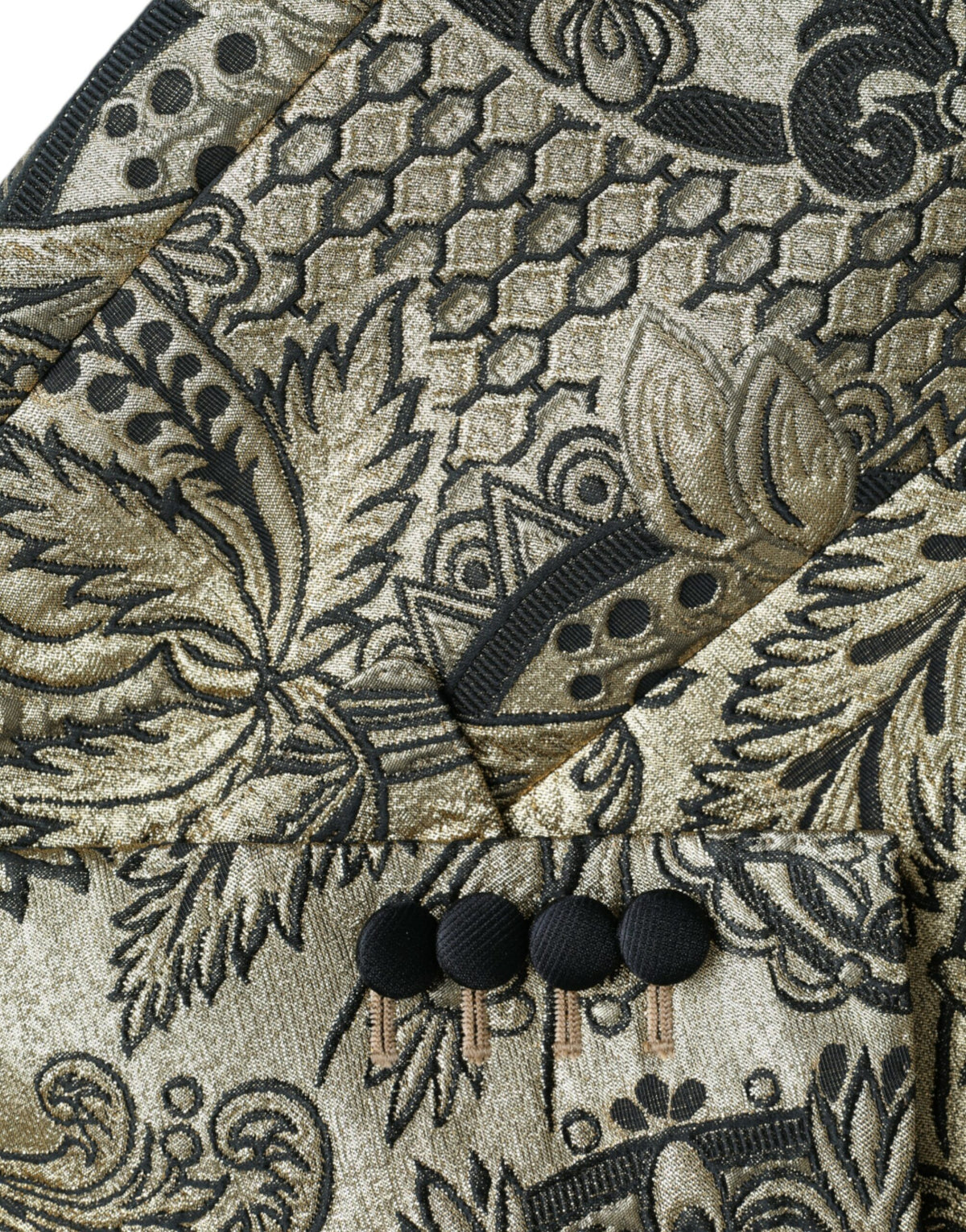 Blazer de botonadura sencilla con diseño en jacquard SICILIA dorado de Dolce &amp; Gabbana