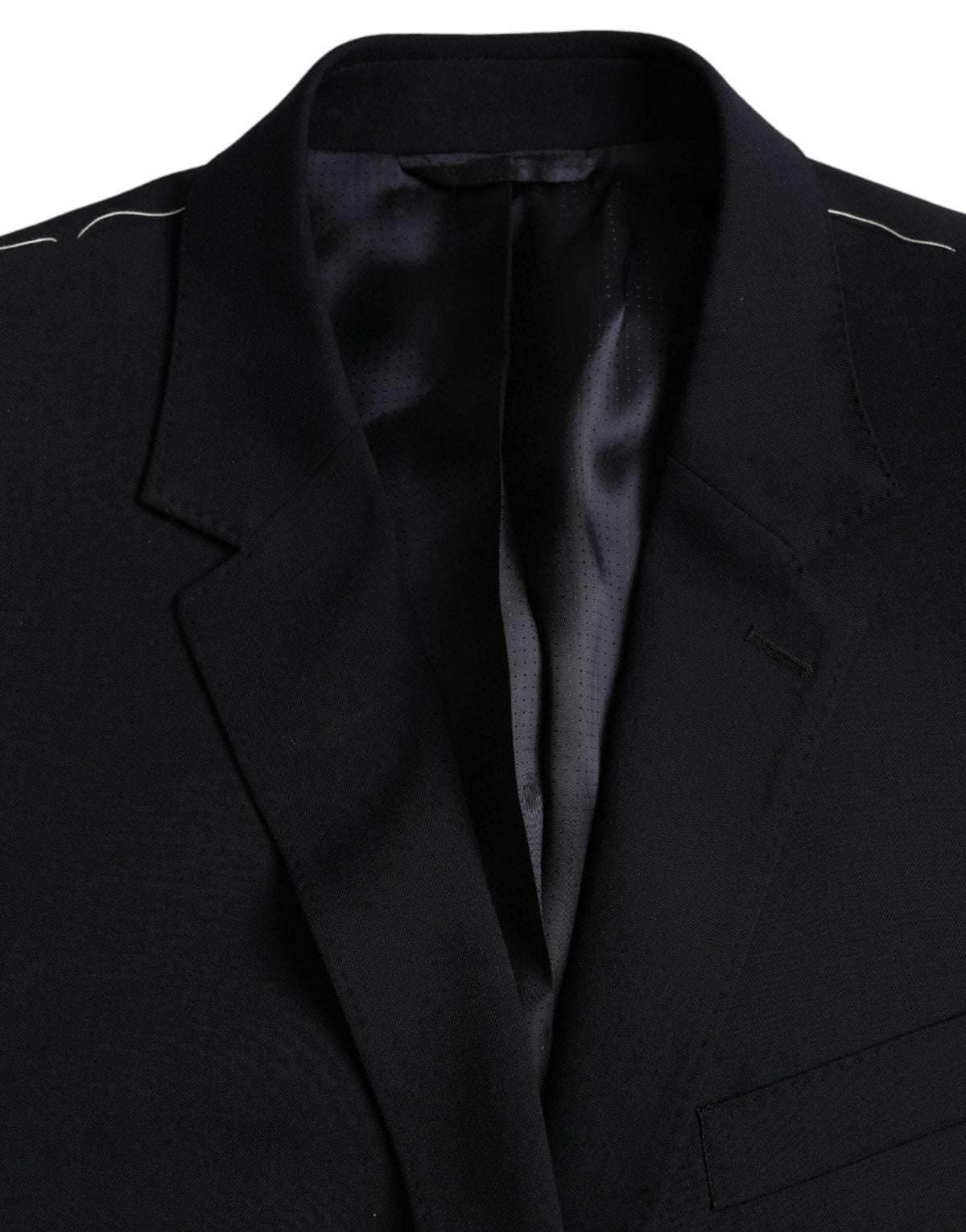 Dolce & Gabbana Black MARTINI Single Breasted Coat Blazer