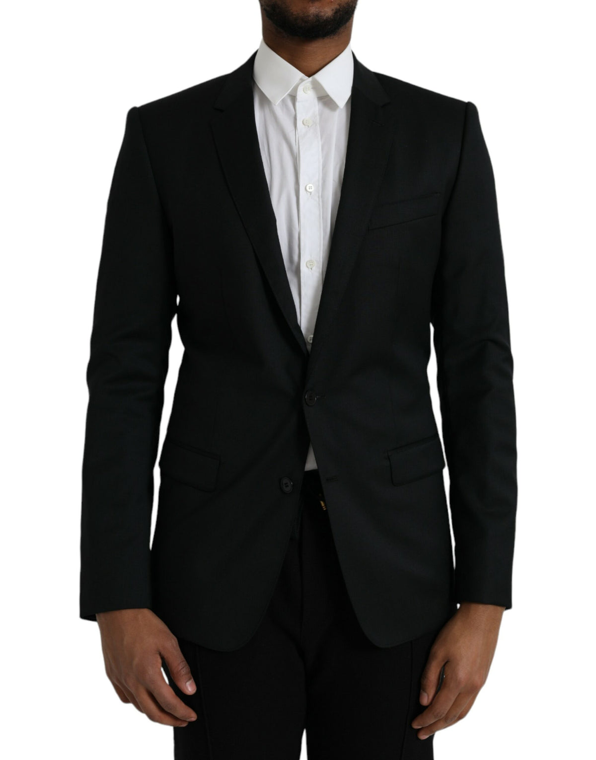 Blazer droit en laine noire MARTINI de Dolce &amp; Gabbana