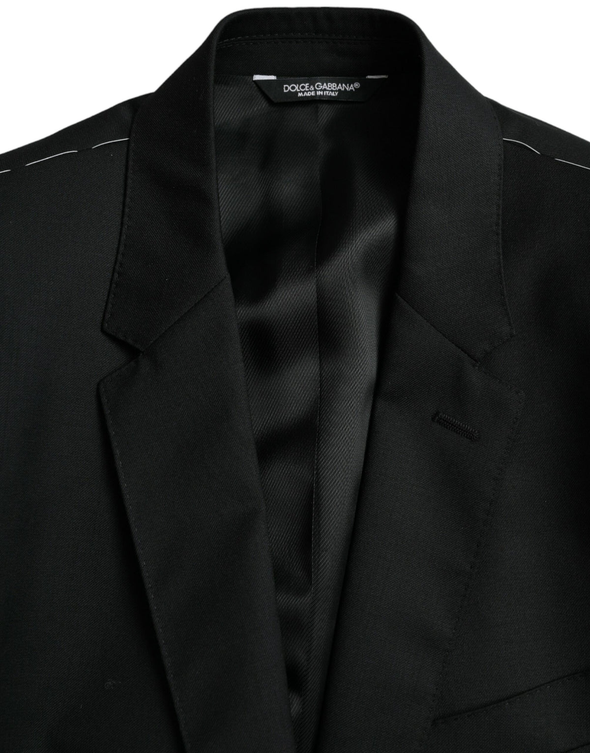 Blazer droit en laine noire MARTINI de Dolce &amp; Gabbana