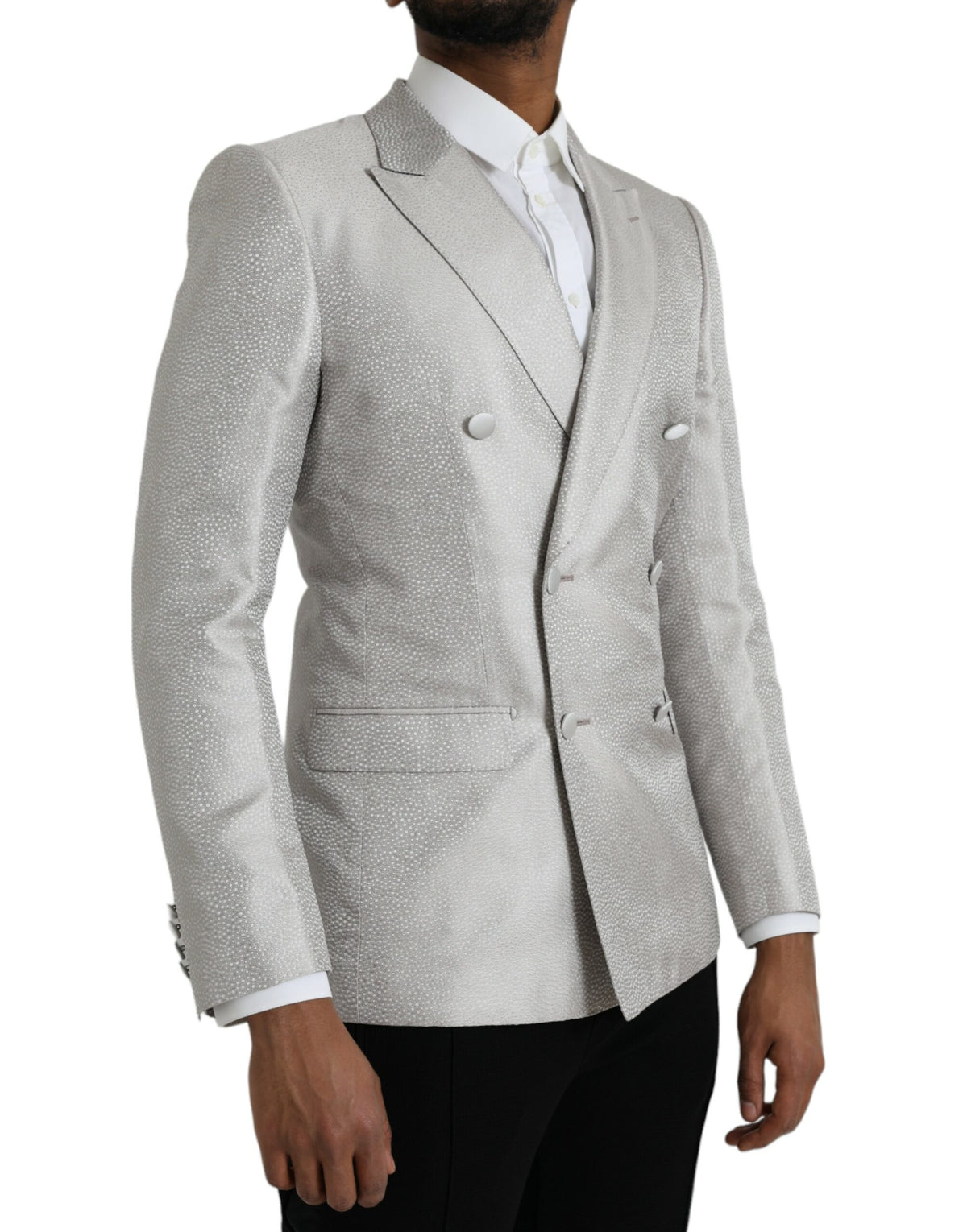 Blazer croisé Dolce &amp; Gabbana blanc cassé MARTINI