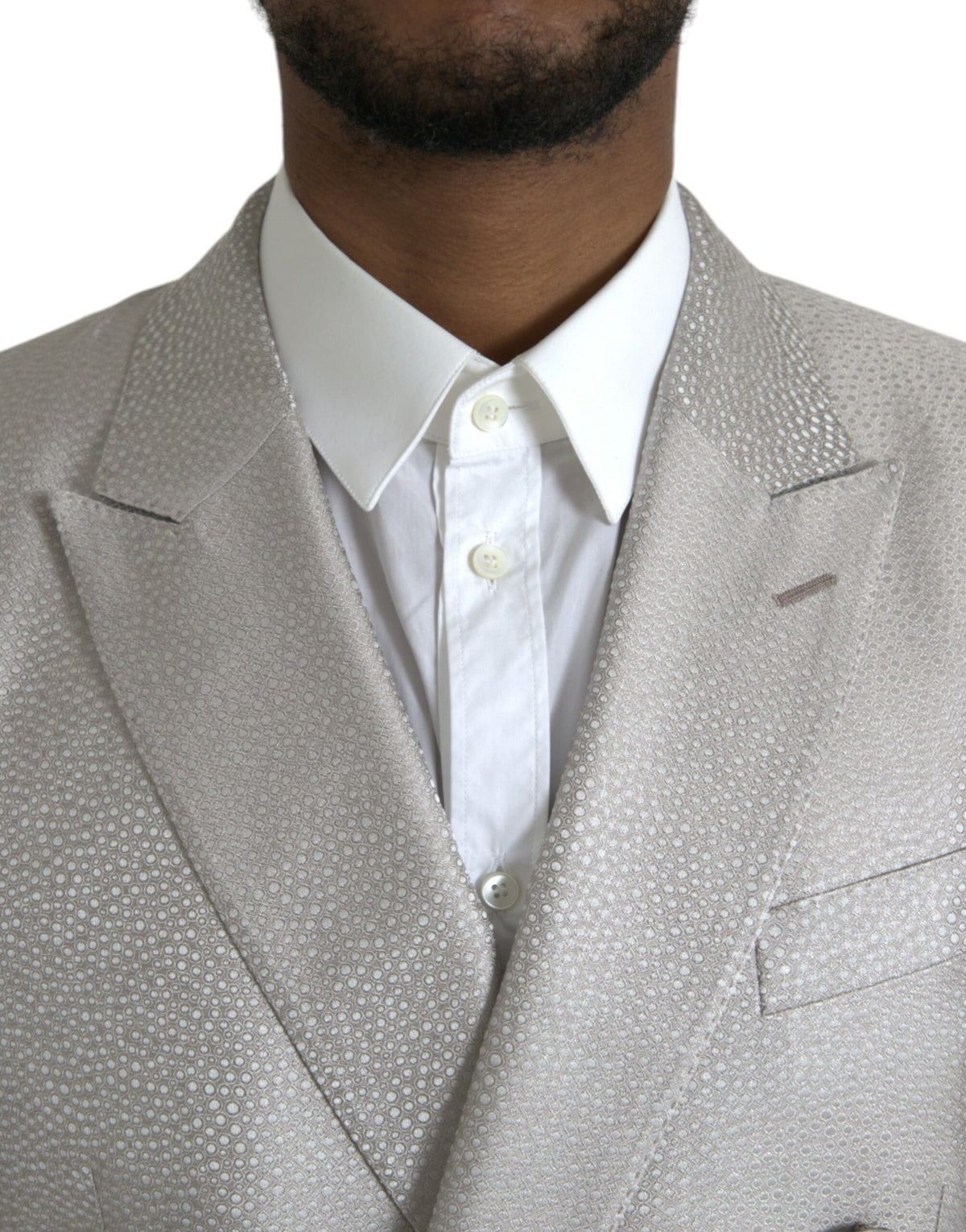 Blazer croisé Dolce &amp; Gabbana blanc cassé MARTINI