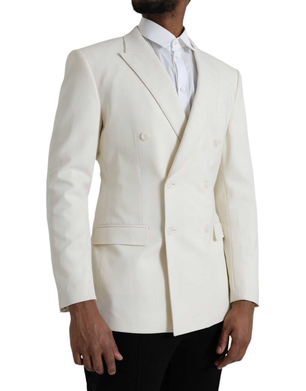 Blazer cruzado MARTINI de lana blanca de Dolce &amp; Gabbana