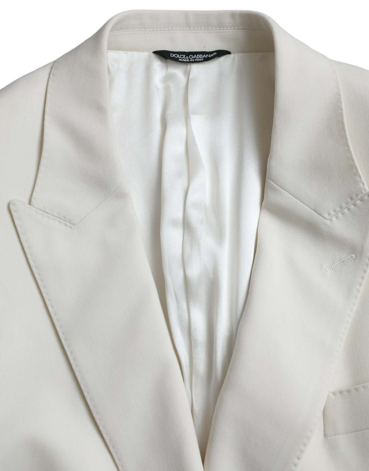 Blazer croisé MARTINI en laine blanche Dolce &amp; Gabbana